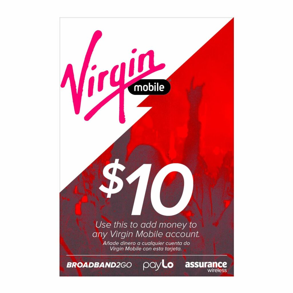 Virgin Mobile top up card