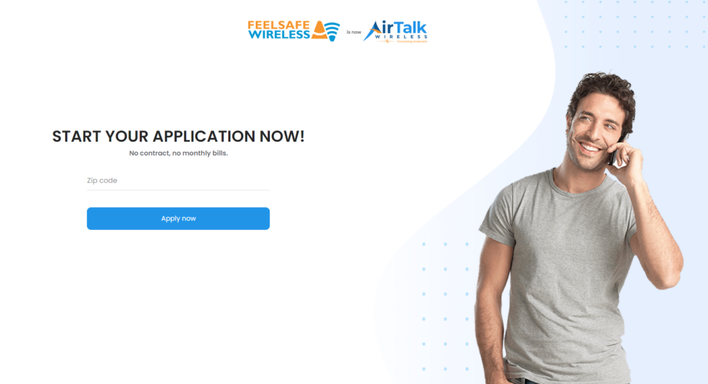 Enter your information to apply on AirTalk Wireless