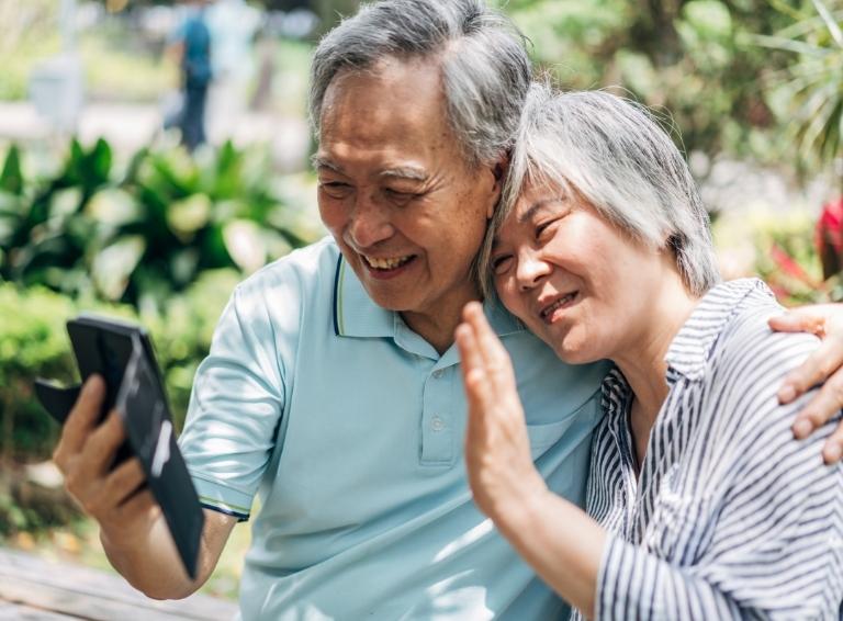 The government also provides free smartphones to senior and elderly persons