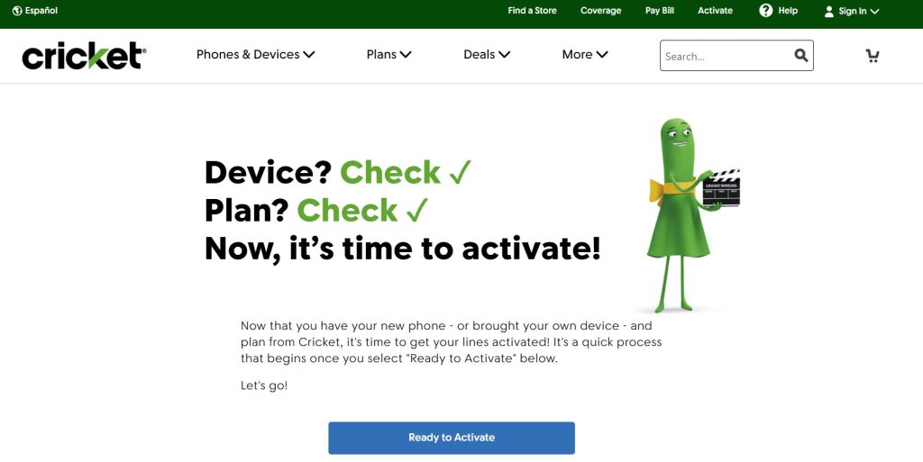 activate cricket sim card online free