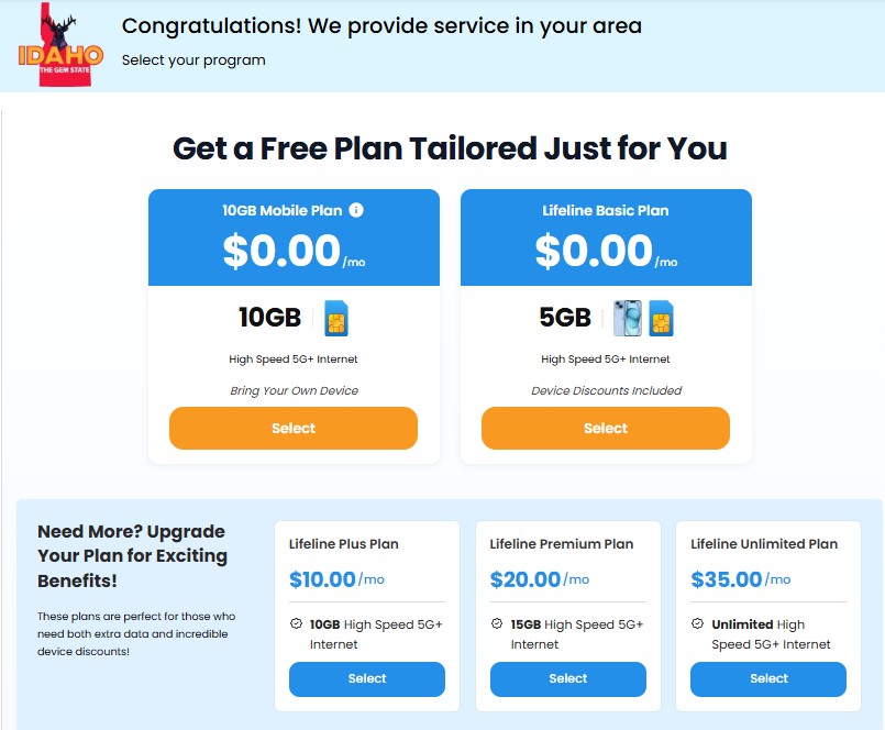 AirTalk Wireless service plans