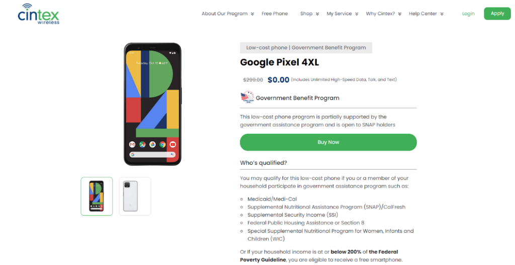 Cintex Wireless is offering Google Pixel 4XL for free