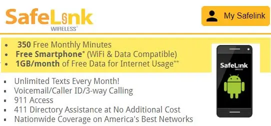 You can also apply for free minutes from Safelink Wireless